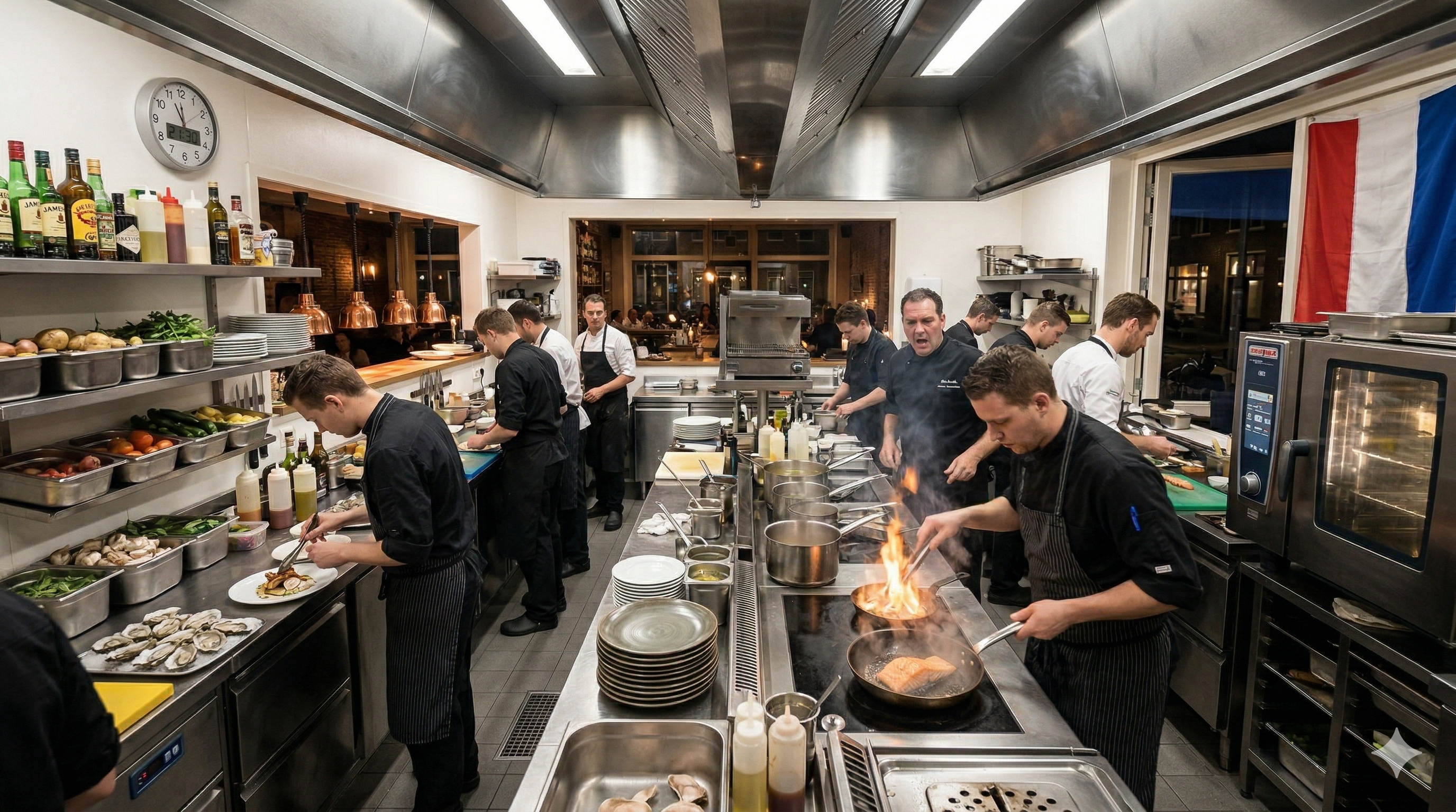 De brigade van Brasserie De Hoek in volle actie