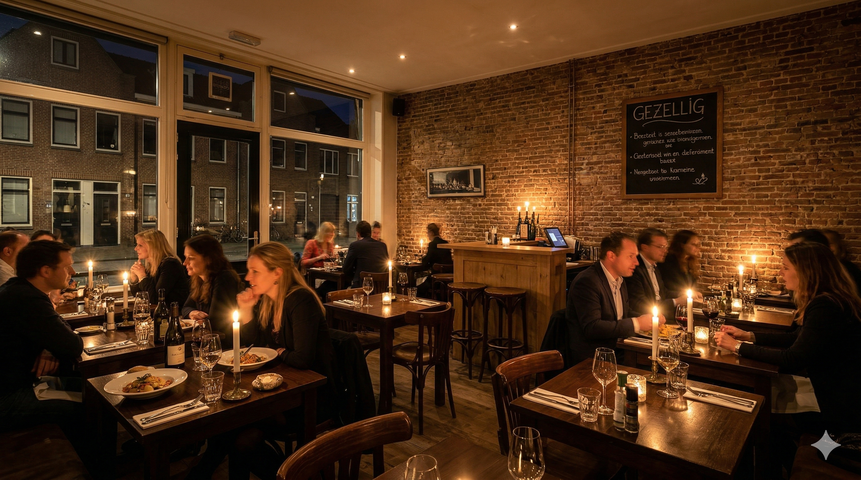 Sfeervolle tafels bij kaarslicht
